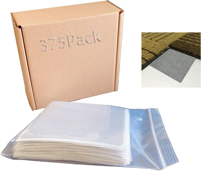 Vakerga 4" x 4" Carpet Tile Tape Adhesive Connectors Carpet Square Adhesives That Creates a Floating Floor 375 tabs per Pack - Image 1